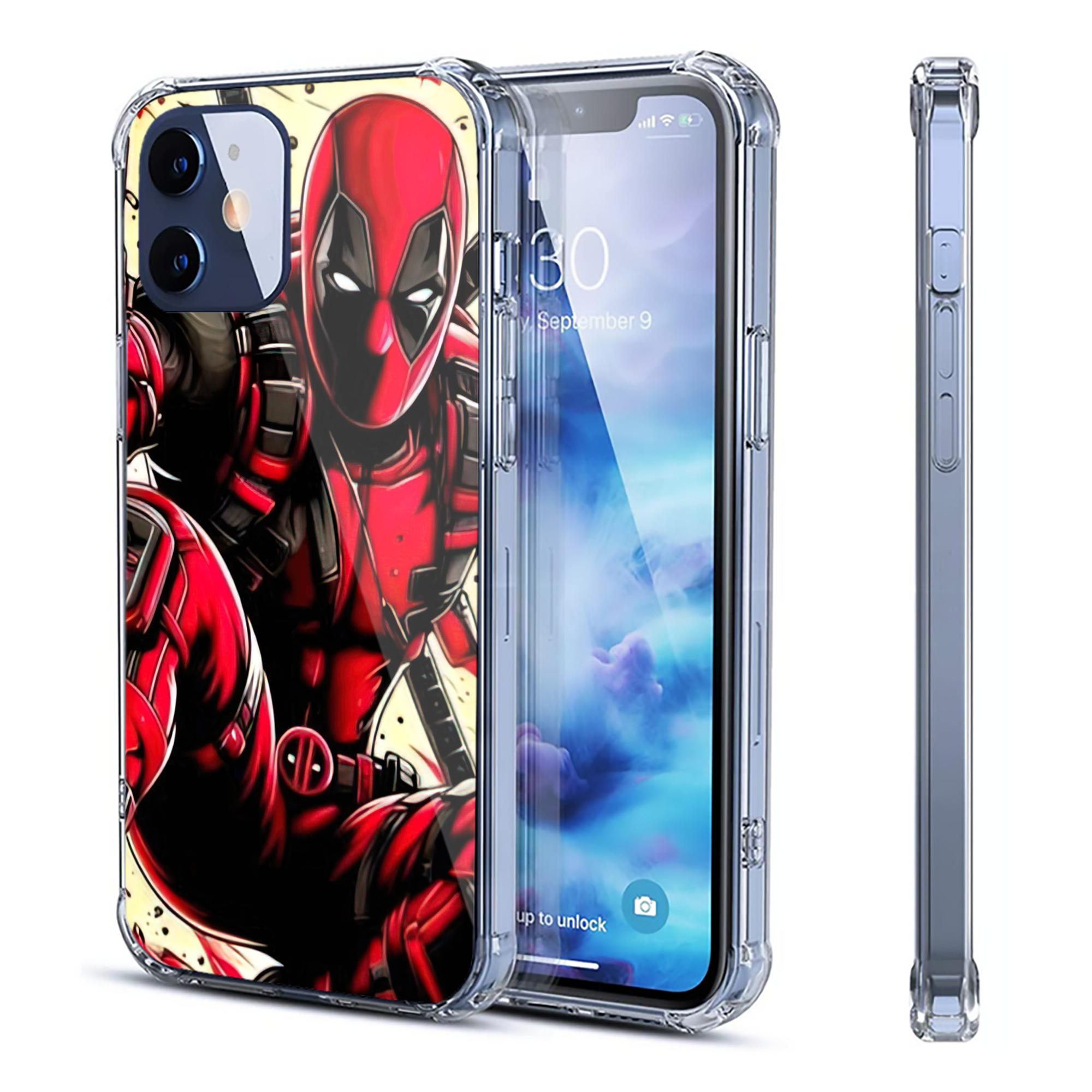 （画像用） Deadpool デッドプール 【iPhone 12シリーズ対応】透明スマホケース（クリアソフトケース）